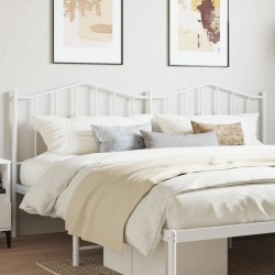 vidaXL Kopfteil Metall Weiß 193 cm
