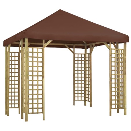 Pavillon 3 x 3 m Braun