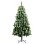 vidaXL Künstlicher Weihnachtsbaum Klappbar 150 LEDs & Kugeln 120 cm vidaXL Künstlicher Weihnachtsbaum Klappbar 150 LEDs & Kugeln 120 cm