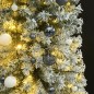 vidaXL Weihnachtsbaum Schlank mit 300 LEDs & Kugeln & Schnee 300 cm vidaXL Weihnachtsbaum Schlank mit 300 LEDs & Kugeln & Schnee 300 cm