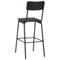 vidaXL Barhocker 6 Stk. Schwarz Massives Sperrholz Stahl vidaXL Barhocker 6 Stk. Schwarz Massives Sperrholz Stahl
