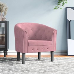 vidaXL Clubsessel Rosa Samt