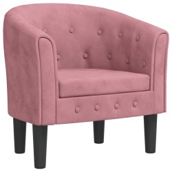 vidaXL Clubsessel Rosa Samt