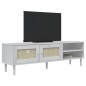 vidaXL TV-Schrank SENJA Rattan-Optik Weiß 158x40x49cm Kiefernholz vidaXL TV-Schrank SENJA Rattan-Optik Weiß 158x40x49cm Kiefernholz