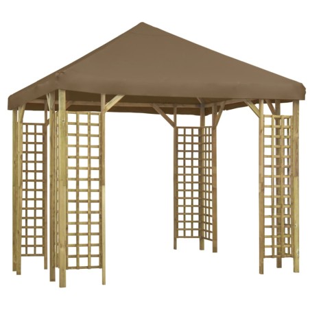 Pavillon 3 x 3 m Taupe
