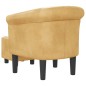 vidaXL Clubsessel mit Fußhocker Golden Kunstleder vidaXL Clubsessel mit Fußhocker Golden Kunstleder