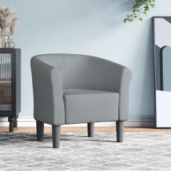 vidaXL Clubsessel Hellgrau Stoff