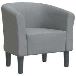 vidaXL Clubsessel Hellgrau Stoff