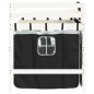 vidaXL Kinderhochbett mit Vorhängen Weiß Schwarz 90x190 cm Kiefernholz vidaXL Kinderhochbett mit Vorhängen Weiß Schwarz 90x190 cm Kiefernholz
