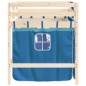 vidaXL Kinderhochbett mit Vorhängen Blau 90x190 cm Massivholz Kiefer vidaXL Kinderhochbett mit Vorhängen Blau 90x190 cm Massivholz Kiefer