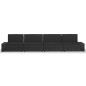 4-tlg. Garten-Lounge-Set Poly Rattan Schwarz 4-tlg. Garten-Lounge-Set Poly Rattan Schwarz
