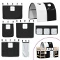 vidaXL Kinderhochbett mit Tunnel Weiß & Schwarz 90x190 cm Kiefernholz
