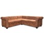 vidaXL Chesterfield Ecksofa 5-Sitzer Kunstleder Braun vidaXL Chesterfield Ecksofa 5-Sitzer Kunstleder Braun