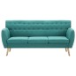 vidaXL 3-Sitzer-Sofa Stoff 172x70x82 cm Grün vidaXL 3-Sitzer-Sofa Stoff 172x70x82 cm Grün