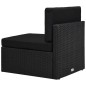 4-tlg. Garten-Lounge-Set Poly Rattan Schwarz 4-tlg. Garten-Lounge-Set Poly Rattan Schwarz