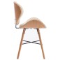 vidaXL Esszimmerstühle 2 Stk. Cremeweiß Kunstleder und Bugholz vidaXL Esszimmerstühle 2 Stk. Cremeweiß Kunstleder und Bugholz