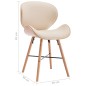 vidaXL Esszimmerstühle 2 Stk. Cremeweiß Kunstleder und Bugholz vidaXL Esszimmerstühle 2 Stk. Cremeweiß Kunstleder und Bugholz