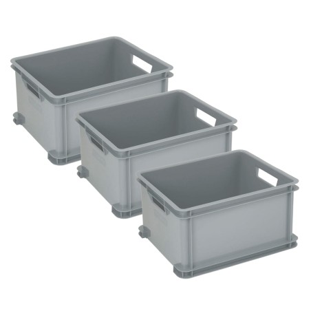 Curver Aufbewahrungsbox Unibox 3x30 L Silber