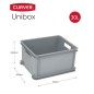 Curver Aufbewahrungsbox Unibox 3x30 L Silber Curver Aufbewahrungsbox Unibox 3x30 L Silber