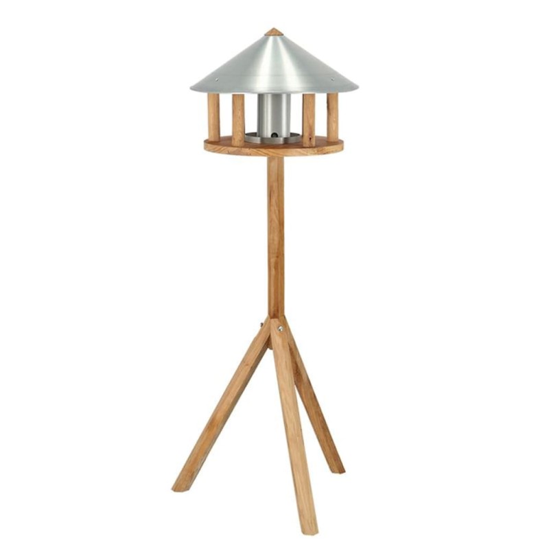 Esschert Design Vogel-Futterhaus mit Silo und Runddach Zink Esschert Design Vogel-Futterhaus mit Silo und Runddach Zink