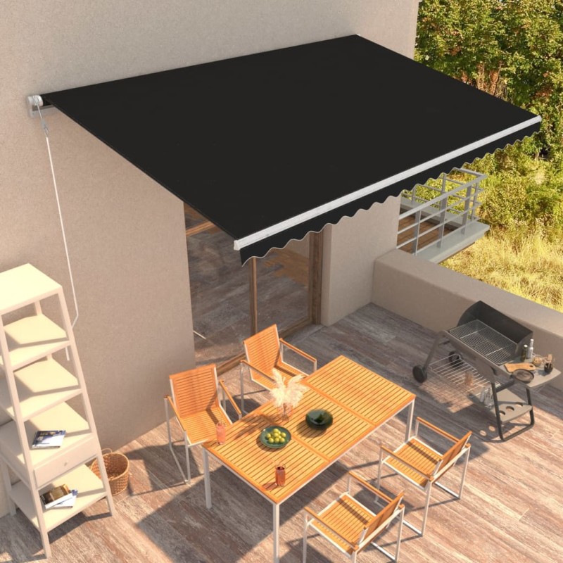 vidaXL Automatisch Einziehbare Markise 500×300 cm Anthrazit vidaXL Automatisch Einziehbare Markise 500×300 cm Anthrazit