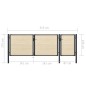 vidaXL Zauntor Stahl und Fichtenholz 413×175 cm vidaXL Zauntor Stahl und Fichtenholz 413×175 cm