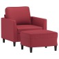 vidaXL Sessel mit Hocker Weinrot 60 cm Kunstleder vidaXL Sessel mit Hocker Weinrot 60 cm Kunstleder