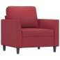 vidaXL Sessel mit Hocker Weinrot 60 cm Kunstleder vidaXL Sessel mit Hocker Weinrot 60 cm Kunstleder