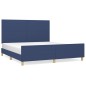 vidaXL Bettgestell mit Kopfteil Blau 180x200 cm Stoff vidaXL Bettgestell mit Kopfteil Blau 180x200 cm Stoff