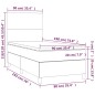 vidaXL Boxspringbett mit Matratze & LED Blau 90x190 cm Stoff vidaXL Boxspringbett mit Matratze & LED Blau 90x190 cm Stoff
