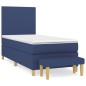 vidaXL Boxspringbett mit Matratze Blau 90x200 cm Stoff vidaXL Boxspringbett mit Matratze Blau 90x200 cm Stoff