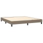 vidaXL Boxspringbett mit Matratze Taupe 160x200 cm Stoff vidaXL Boxspringbett mit Matratze Taupe 160x200 cm Stoff