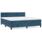 vidaXL Boxspringbett mit Matratze Dunkelblau 160x200 cm Samt vidaXL Boxspringbett mit Matratze Dunkelblau 160x200 cm Samt