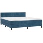 vidaXL Boxspringbett mit Matratze Dunkelblau 160x200 cm Samt vidaXL Boxspringbett mit Matratze Dunkelblau 160x200 cm Samt