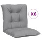 vidaXL Gartenstuhlauflagen für Niedriglehner 6 Stk. Grau 100x50x7 cm vidaXL Gartenstuhlauflagen für Niedriglehner 6 Stk. Grau 100x50x7 cm