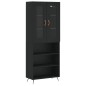 Highboard Schwarz 69,5x34x180 cm Holzwerkstoff Highboard Schwarz 69,5x34x180 cm Holzwerkstoff