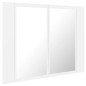 vidaXL LED-Bad-Spiegelschrank Weiß 60x12x45 cm Acryl vidaXL LED-Bad-Spiegelschrank Weiß 60x12x45 cm Acryl