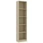 vidaXL Bücherregal 5 Fächer Sonoma-Eiche 40x24x175 cm Holzwerkstoff vidaXL Bücherregal 5 Fächer Sonoma-Eiche 40x24x175 cm Holzwerkstoff