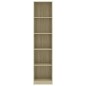 vidaXL Bücherregal 5 Fächer Sonoma-Eiche 40x24x175 cm Holzwerkstoff vidaXL Bücherregal 5 Fächer Sonoma-Eiche 40x24x175 cm Holzwerkstoff