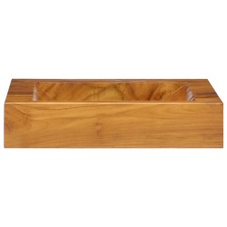 vidaXL Waschbecken Massivholz Teak 50x35x10 cm