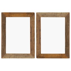 vidaXL Bilderrahmen 2 Stk. 40x50 cm Massives Altholz und Glas