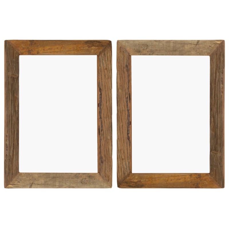 vidaXL Bilderrahmen 2 Stk. 40x50 cm Massives Altholz und Glas vidaXL Bilderrahmen 2 Stk. 40x50 cm Massives Altholz und Glas