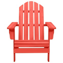 vidaXL Adirondack-Gartenstuhl Massivholz Tanne Rot