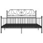 vidaXL Bettgestell Schwarz Metall 180x200 cm vidaXL Bettgestell Schwarz Metall 180x200 cm