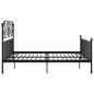 vidaXL Bettgestell Schwarz Metall 180x200 cm vidaXL Bettgestell Schwarz Metall 180x200 cm