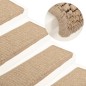 vidaXL Treppenmatten Selbstklebend Sisal-Optik 15 Stk. 65x21x4 cm Sand vidaXL Treppenmatten Selbstklebend Sisal-Optik 15 Stk. 65x21x4 cm Sand