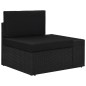 8-tlg. Garten-Lounge-Set Poly Rattan Schwarz 8-tlg. Garten-Lounge-Set Poly Rattan Schwarz