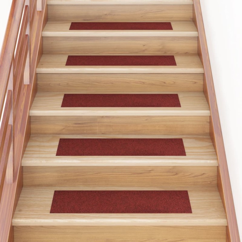 vidaXL Selbstklebende Treppenmatten 15 Stk. Rechteckig 76x20 cm Rot vidaXL Selbstklebende Treppenmatten 15 Stk. Rechteckig 76x20 cm Rot