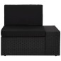 8-tlg. Garten-Lounge-Set Poly Rattan Schwarz 8-tlg. Garten-Lounge-Set Poly Rattan Schwarz