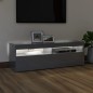 vidaXL TV-Schrank mit LED-Leuchten Hochglanz-Grau 120x35x40 cm vidaXL TV-Schrank mit LED-Leuchten Hochglanz-Grau 120x35x40 cm